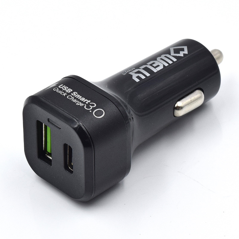 Caricatore da Macchina USB Type-C + Tipe A